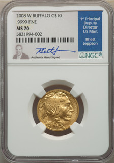 2008-W $10 Quarter-Ounce Gold Buffalo SP NGC MS70