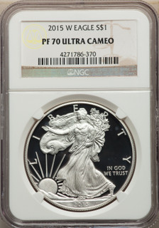 2015-W S$1 Silver Eagle NGC PF70