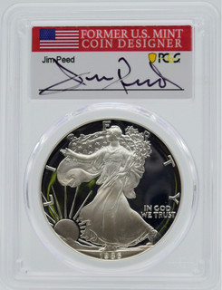 1986-S  Silver Eagle PCGS PR70DCAM Jim Peed U.S. Mint Designer Signed