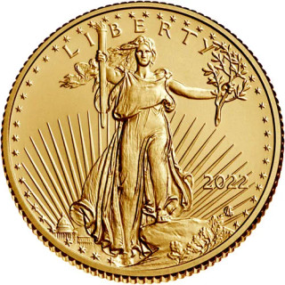 2022 1/4 oz American Gold Eagle Coin BU