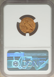 1911-D $2.50 WEAK D Indian Quarter Eagle NGC AU55