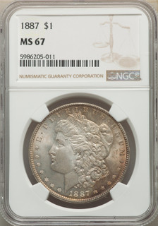 1887 S$1 Morgan Dollar NGC MS67