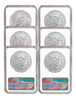2021 Morgan Peace Dollar First Day of Issue NGC MS70 6-pc Complete Set 100th Anniversary Castle Signed