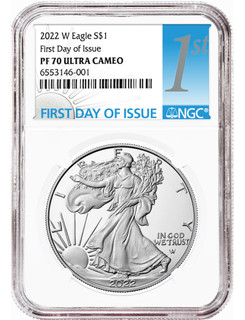 2022-W Silver Eagle First Day Of Issue NGC PF70 Ultra Cameo