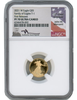 2021-W Type One 4 Coin American Gold Eagle Set NGC PF70UCAM Mercanti Signed