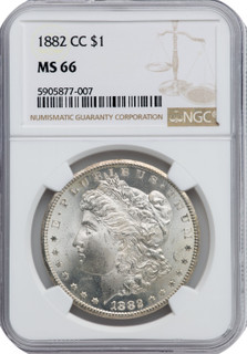 1882-CC $1 Morgan Dollar NGC MS66