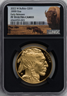 2022-W G$50 Gold Buffalo FS DCAM NGC PF70