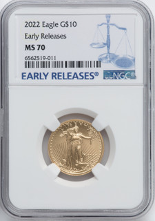2022 $10 Quarter Ounce Gold Eagle FS NGC MS70