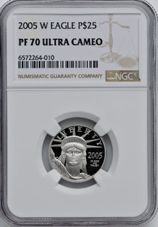 2005-W $25 Quarter-Ounce Platinum Eagle Statue of Liberty NGC PF70