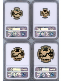 2015-W Gold Eagle Proof 4-Coin Year Set NGC PF70 Ed Moy Signed