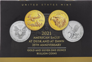 2021 $50 One-Ounce Gold Eagle Type 2 At Dusk & Dawn 35th Anniversary 295th PCGS MS70