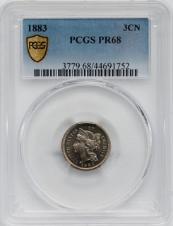 1883 3CN Proof Three Cent Nickel PCGS PR68