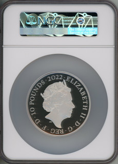 Elizabeth II 10oz silver  James I  10 Pounds 2022 PR69 Ultra Cameo NGC. First Release World Coins NGC MS69