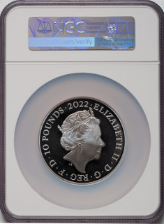 Elizabeth II silver Proof  King James I  10 Pounds (5 oz) 2022 PR70 Ultra Cameo NGC World Coins NGC MS70