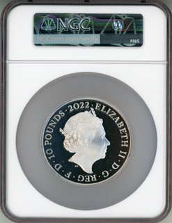 Elizabeth II silver Proof  King George I  10 Pounds (5 oz) 2022 PR70 Ultra Cameo NGC World Coins NGC MS70