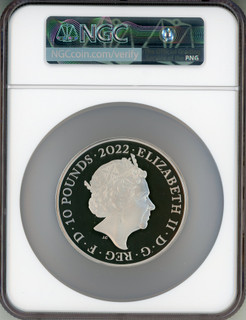Elizabeth II silver Proof  King George I  10 Pounds (10 oz) 2022 PR70 Ultra Cameo NGC World Coins NGC MS70