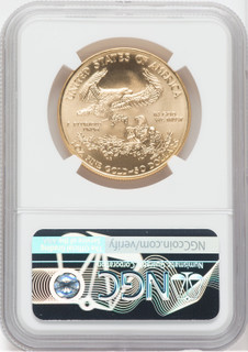 2008 $50 One-Ounce Gold Eagle NGC MS70