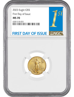 2023 $5 Tenth Ounce Gold Eagle First Day of Issue NGC MS70