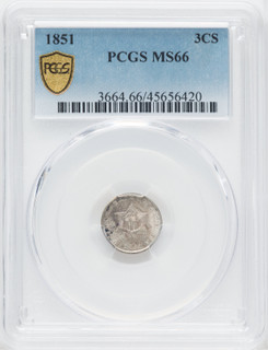 1851 3CS Three Cent Silver PCGS MS66