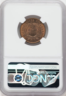 1865 2C RB Two Cent Pieces NGC MS66