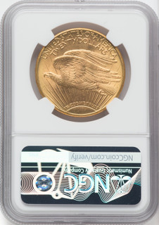 1910-D $20 Saint-Gaudens Double Eagle NGC MS66