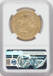 1853-O $20 Liberty Double Eagle NGC AU50