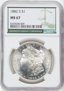 1882-S $1 Morgan Dollar NGC MS67