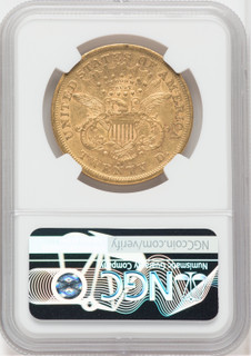 1872-S $20 Liberty Double Eagle NGC AU50