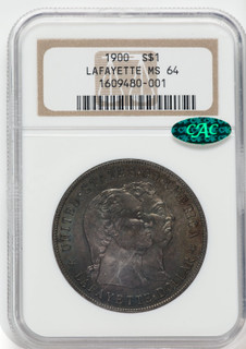 1900 Lafayette Dollar CAC Commemorative Silver NGC MS64