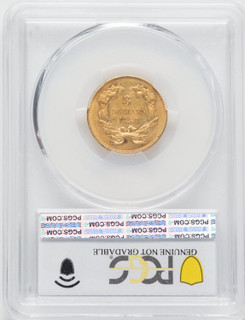 1858 $3 Genuine Three Dollar Gold Pieces Genuine PCGS AU50