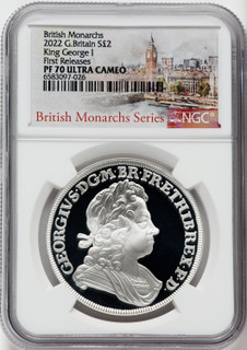 Elizabeth II silver Proof  King George I  2 Pounds (1 oz) 2022 PR70 Ultra Cameo NGC World Coins NGC MS70