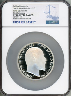 Elizabeth II silver Proof  King Edward VII  10 Pounds 5 oz) 2022 PR70 Ultra Cameo NGC World Coins NGC MS70