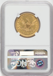 1839 $10 Type of 1840 Small Letters Liberty Eagle NGC AU50