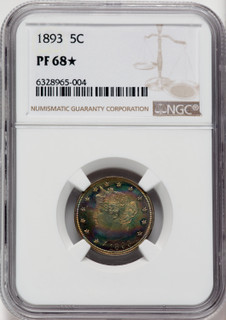 1893 5C Proof Liberty Nickel NGC PR68