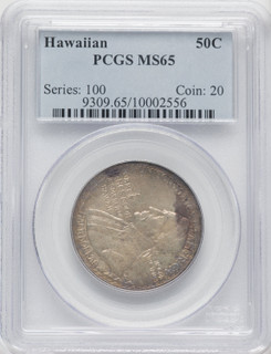 1928 50C Hawaiian Commemorative Silver PCGS MS65