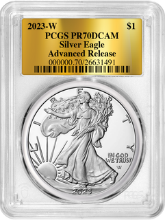 2023-W Proof Silver Gold Label Advanced Release PCGS PR70 Deep Cameo