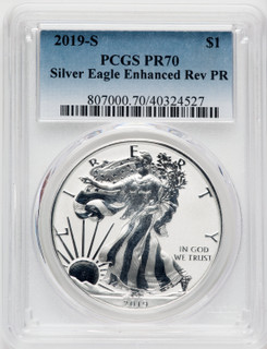 2019-S Silver Eagle Enhanced Reverse Proof PCGS PR70