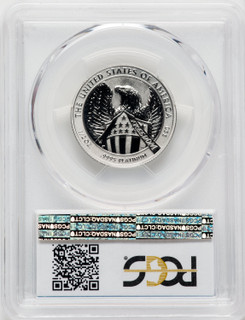 2007-W $50 Half-Ounce Platinum Reverse Proof 10th Anniversary PCGS PR70