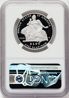 2004-W P$100 One-Ounce American Platinum Eagle Statue of Liberty NGC PF70