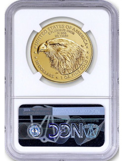 2023 $50 One Ounce Gold Eagle NGC MS70 Ron Harrigal Signed