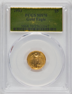 1993 $5 Tenth-Ounce Gold Eagle PCGS MS70