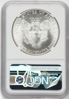 1986 American Silver Eagle NGC MS69 Ron Harrigal Signed