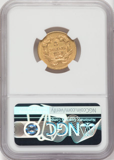 1858 $3 CAC Three Dollar Gold Pieces NGC AU58