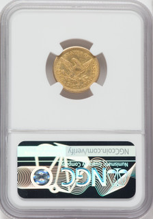 1843-O $2.50 Small Date Crosslet 4 Liberty Quarter Eagle NGC AU58