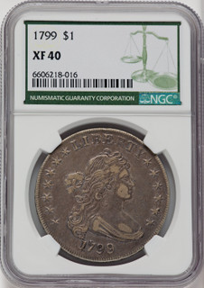 1799 S$1 7x6 Stars Early Dollar NGC XF40