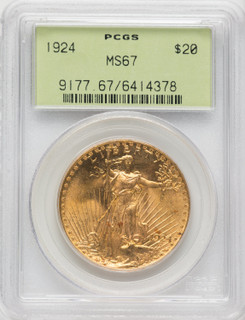 1924 $20 Saint Saint-Gaudens Double Eagle PCGS MS67