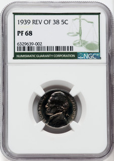 1939 5C Proof Jefferson Nickel NGC PR68