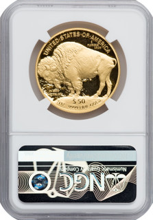 2018-W $50 One-Ounce Gold Buffalo NGC PF70 Mike Castle Signed