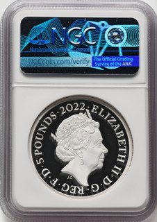 Elizabeth II silver Proof  King James I  5 Pounds (2 oz) 2022 PR70 Ultra Cameo NGC World Coins NGC MS70