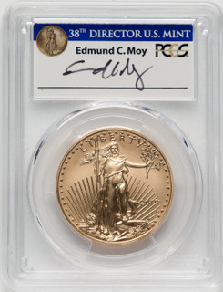 2019-W $50 Gold Eagle Burnished First Day of Issue Washington Moy PCGS PRSP70